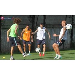 Matías Caruzzo entrenó a la par de sus compañeros