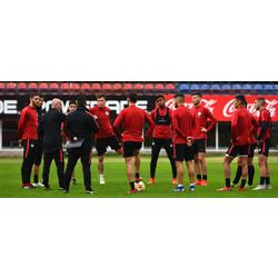 Ensayo de fútbol en el Bidegain