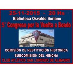 Quinto Congreso por la Vuelta a Boedo